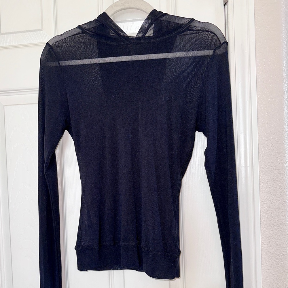 Skims black sheer long sleeve hoodie - never worn - Picture 2 of 7